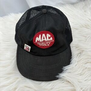 VTG Mac Quality Tools Adjustable SNAPBACK Black‎ Mesh Trucker Hat Cap With Pin